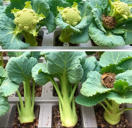 Broccoli grown hydroponically