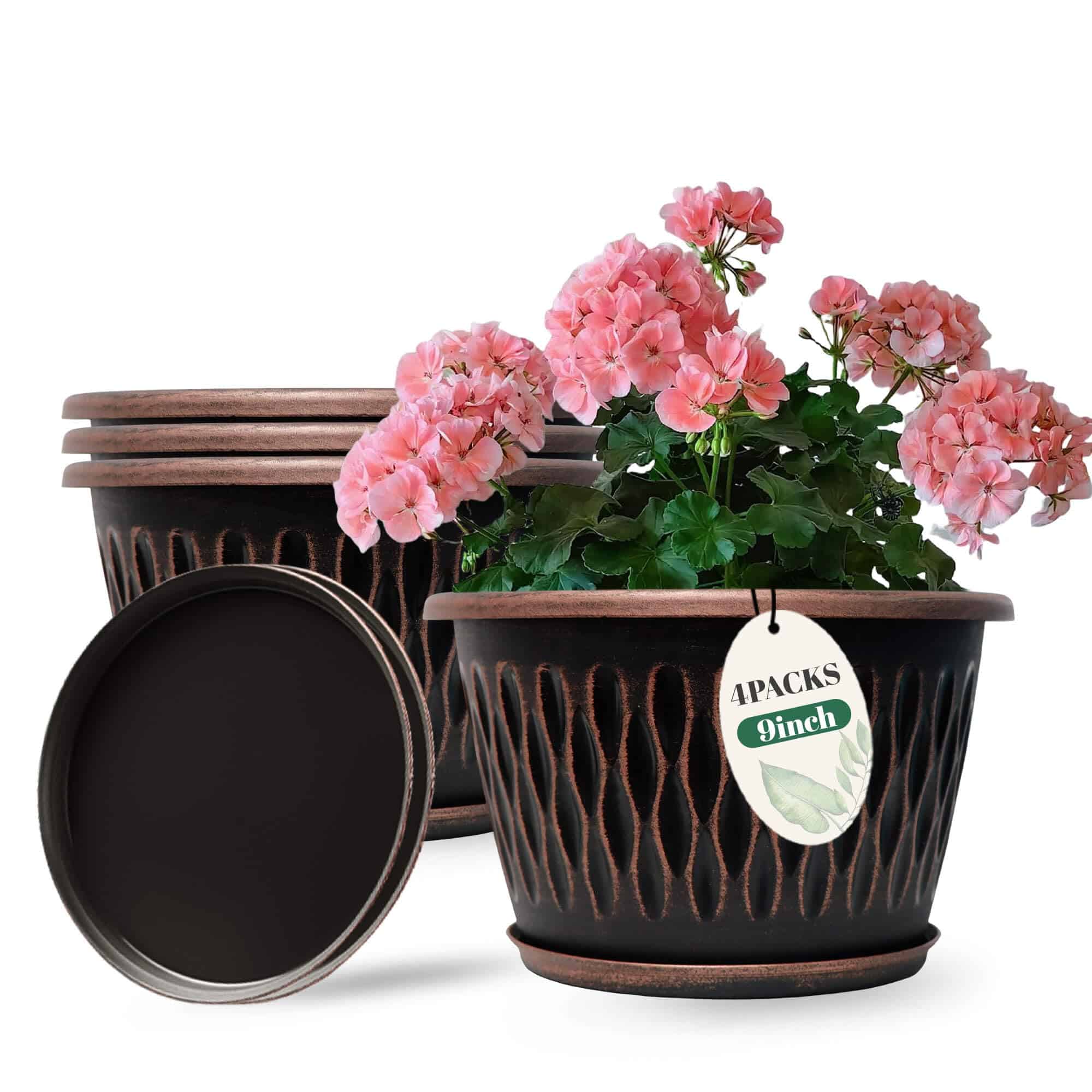Usocik copper garden pots