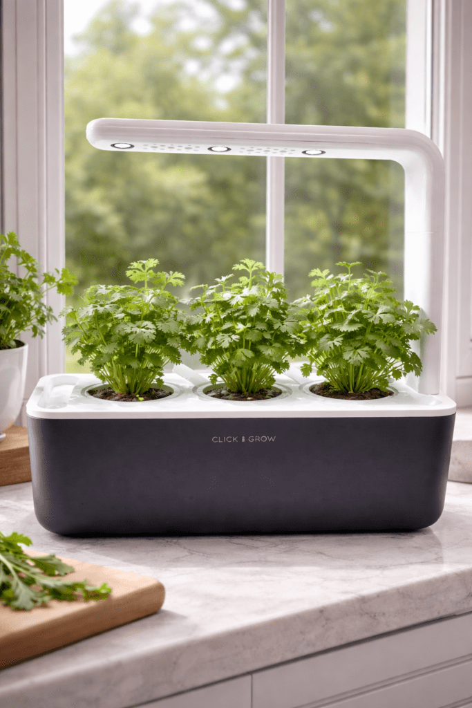 indoor garden with grow light