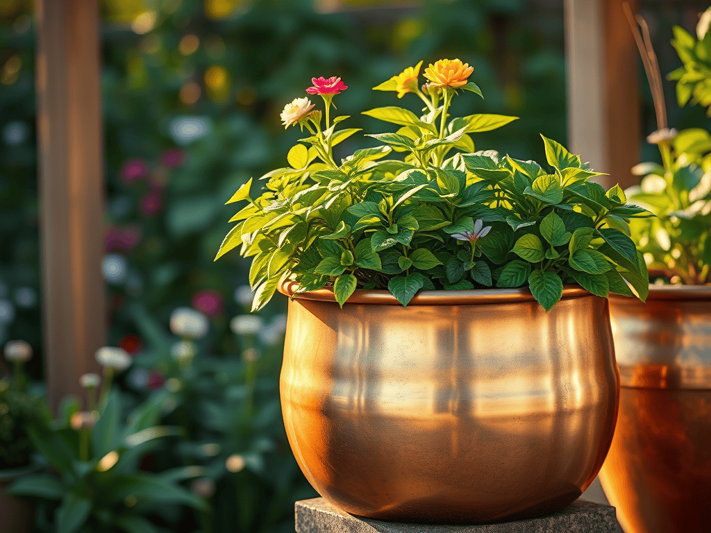 How to Add Warmth and Style to Your Garden With These 5 Copper Garden Pots