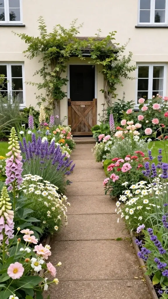 Cottage Style Flower Borders