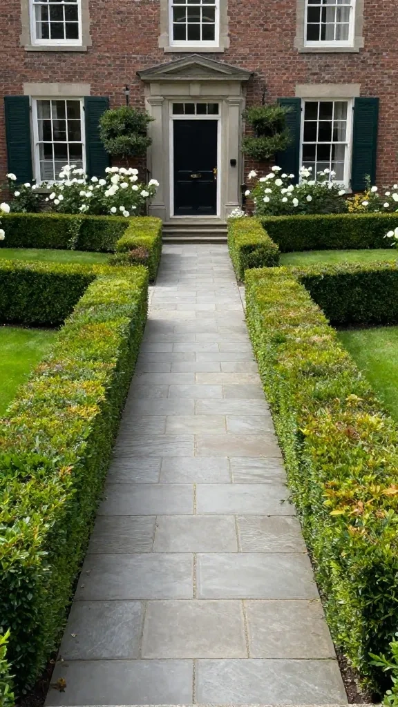 Formal Boxwood Hedge Layout