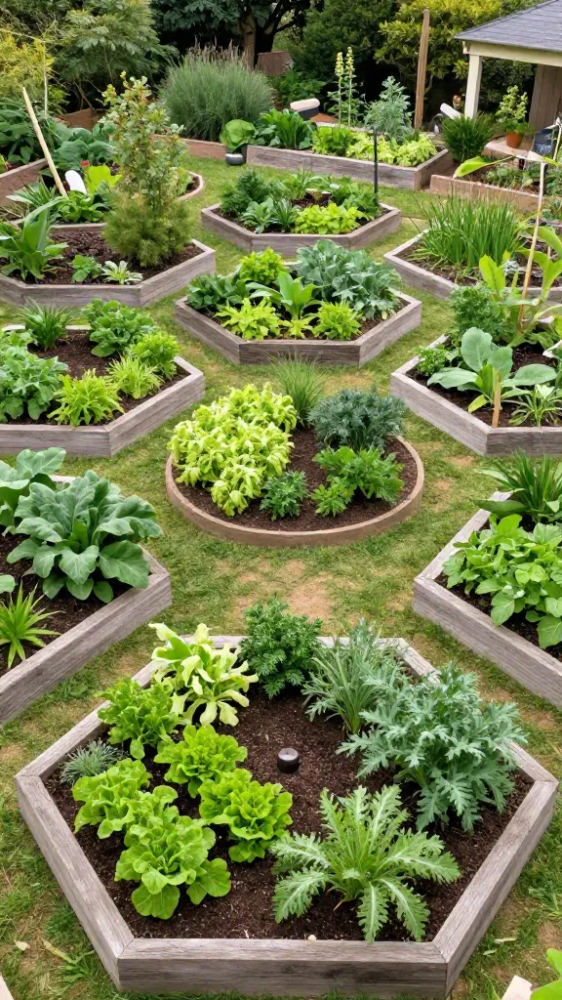 Raised Bed Geometric Patterns