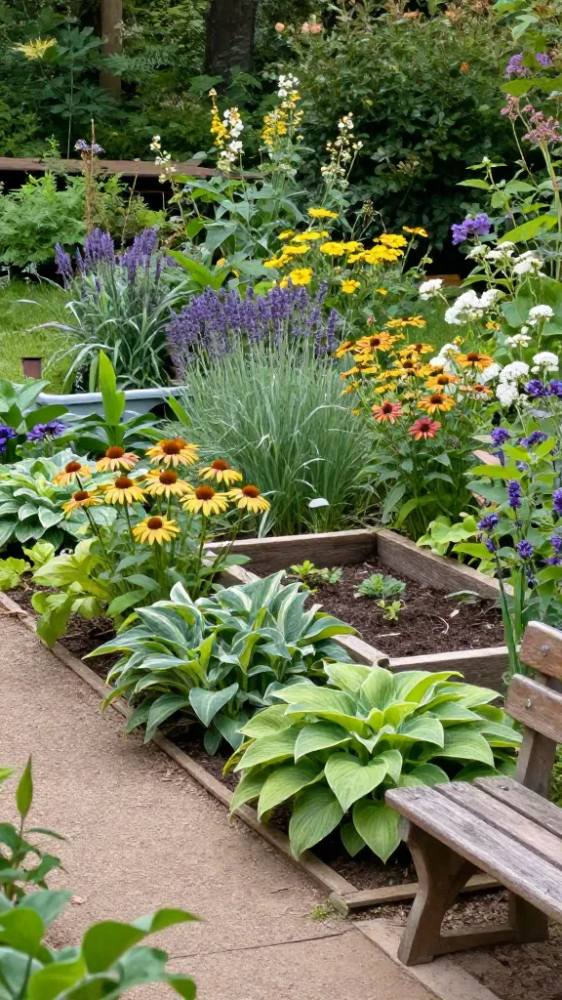 Perennials in a garden