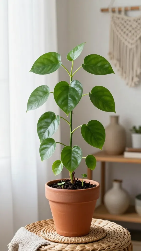 Coin Plant in a living room