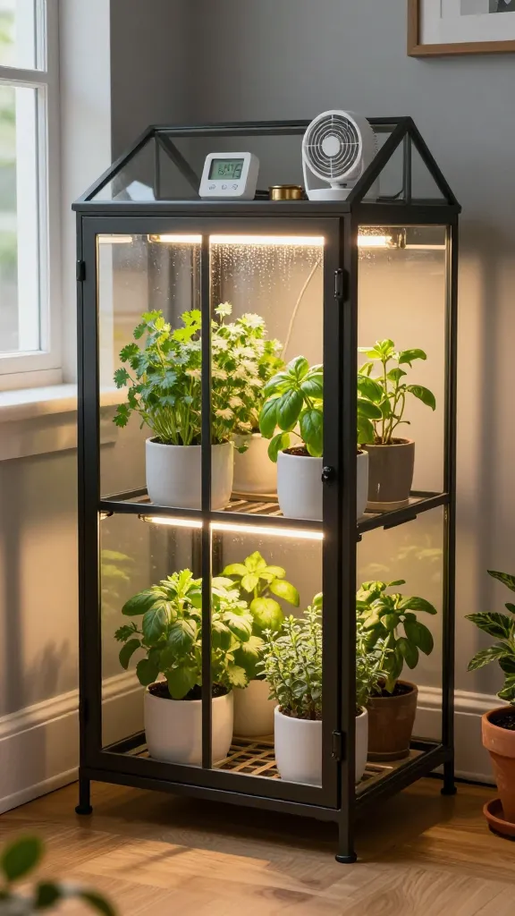 an indoor greenhouse